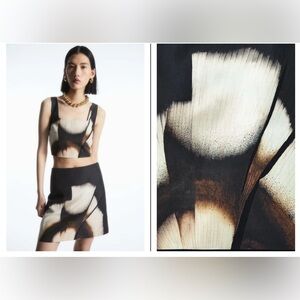 COS Floral Linen Blend Mini Skirt *NWT*